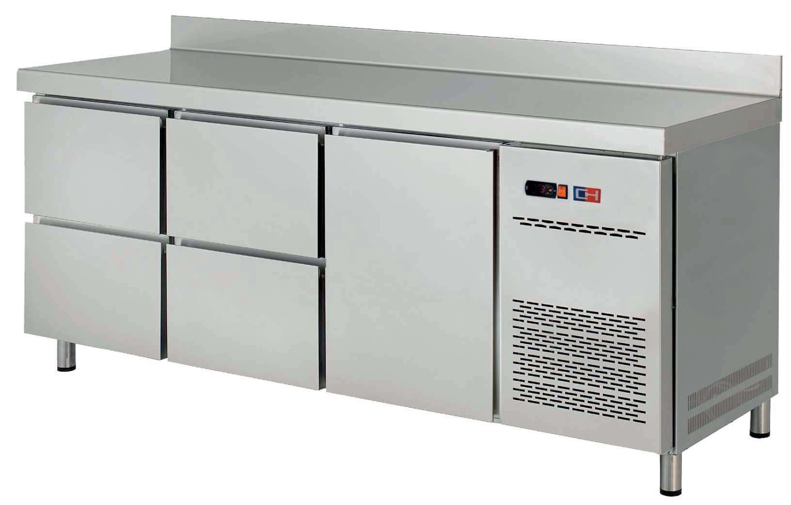 Mesa Refrigerada de Apoio com 4 Gavetas 600mm