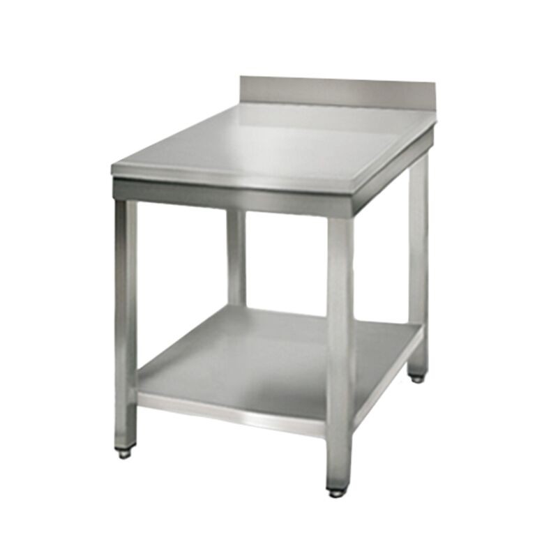 Mesa Mural Inox Profissional 600x700x650mm com Prateleira