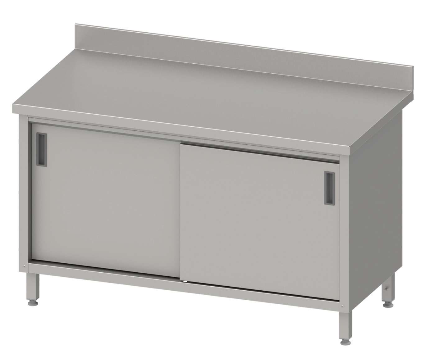 Mesa de Trabalho Mural Inox com Portas Deslizantes 1400x600mm