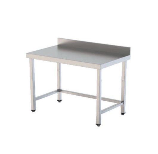 Mesa Mural Soldada Inox para Cozinha Profissional 1200x600mm