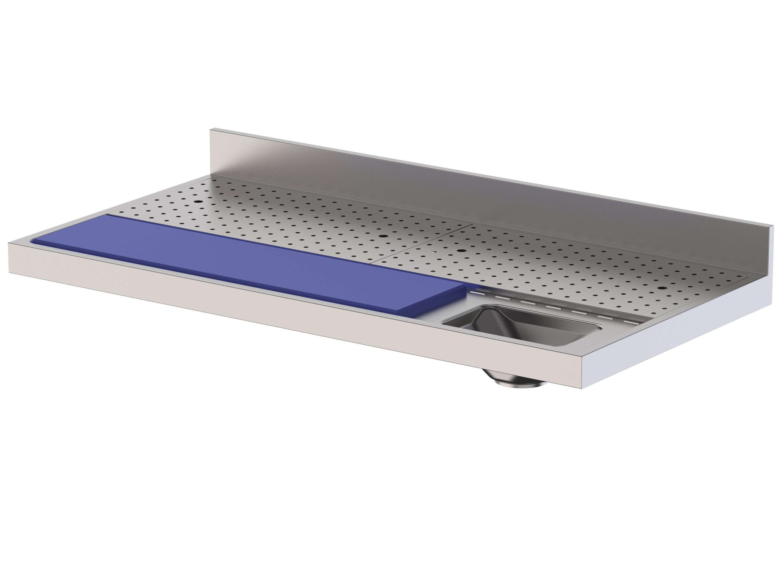 Bancada Inox com Lavadouro Integrado 1400x700x200 mm