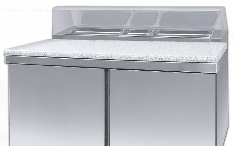 Mesa Refrigerada de Preparação com Tampo em Granito 100cm