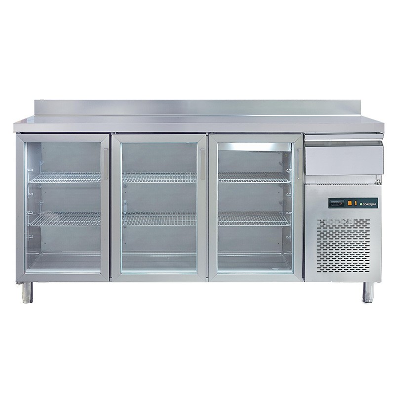 Mesa Refrigerada Expositora 3 Portas Vidro 202cm