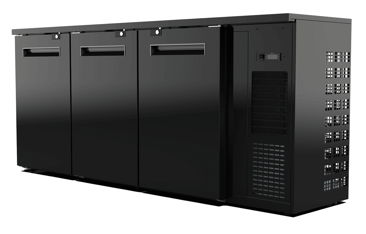 Mesa Refrigerada Mural 3 Portas Negra 575L