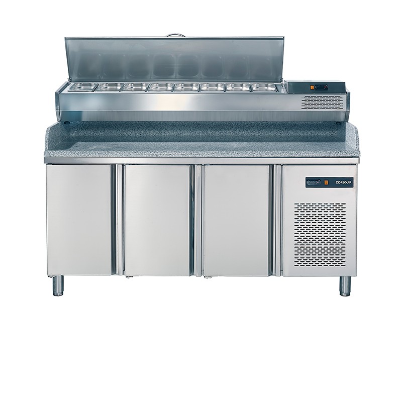 Mesa Refrigerada de Preparação de Pizza com Tampo de Granito 1792mm