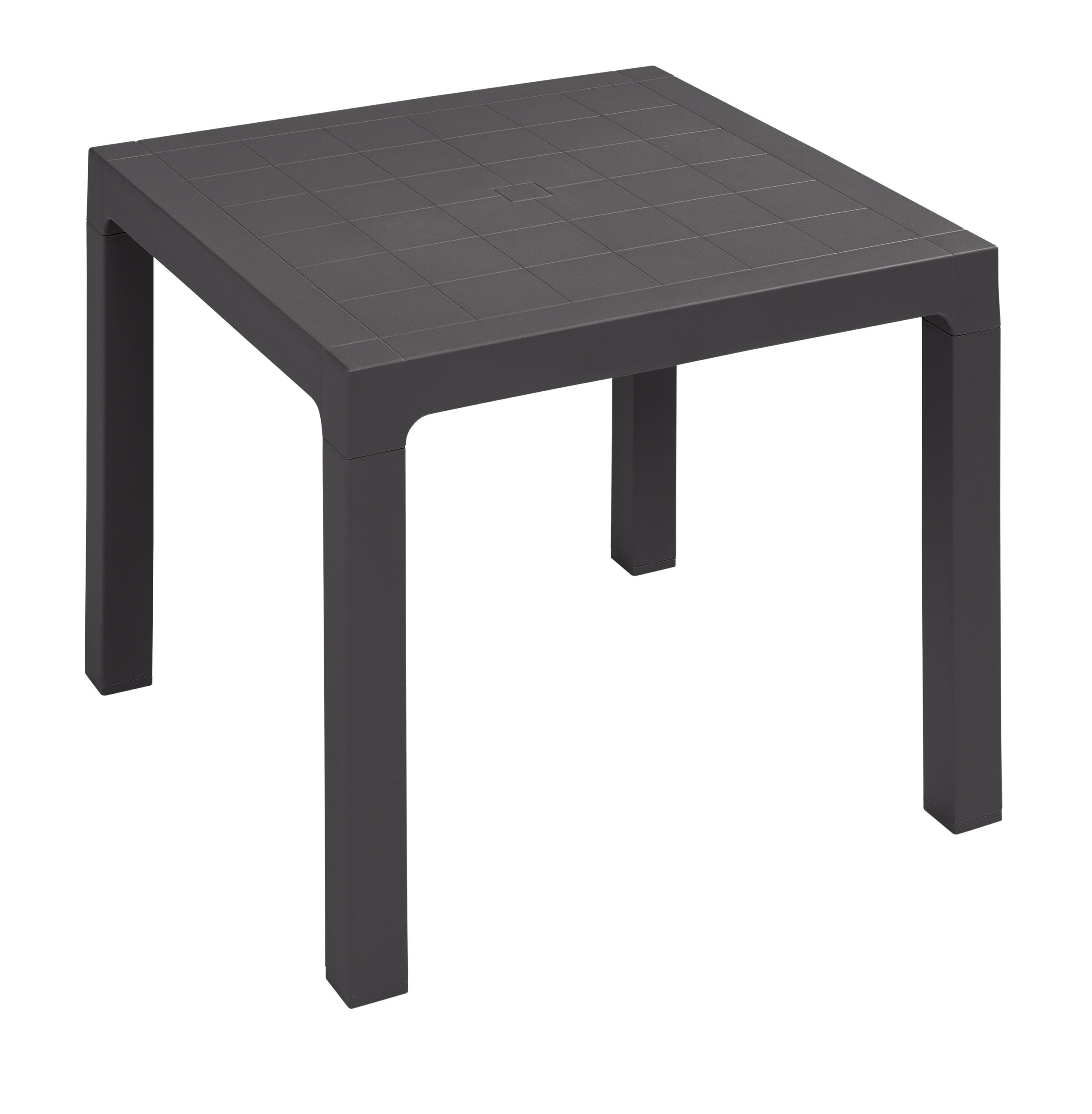 Mesa de Terraço em Polipropileno Antracite 70x70cm