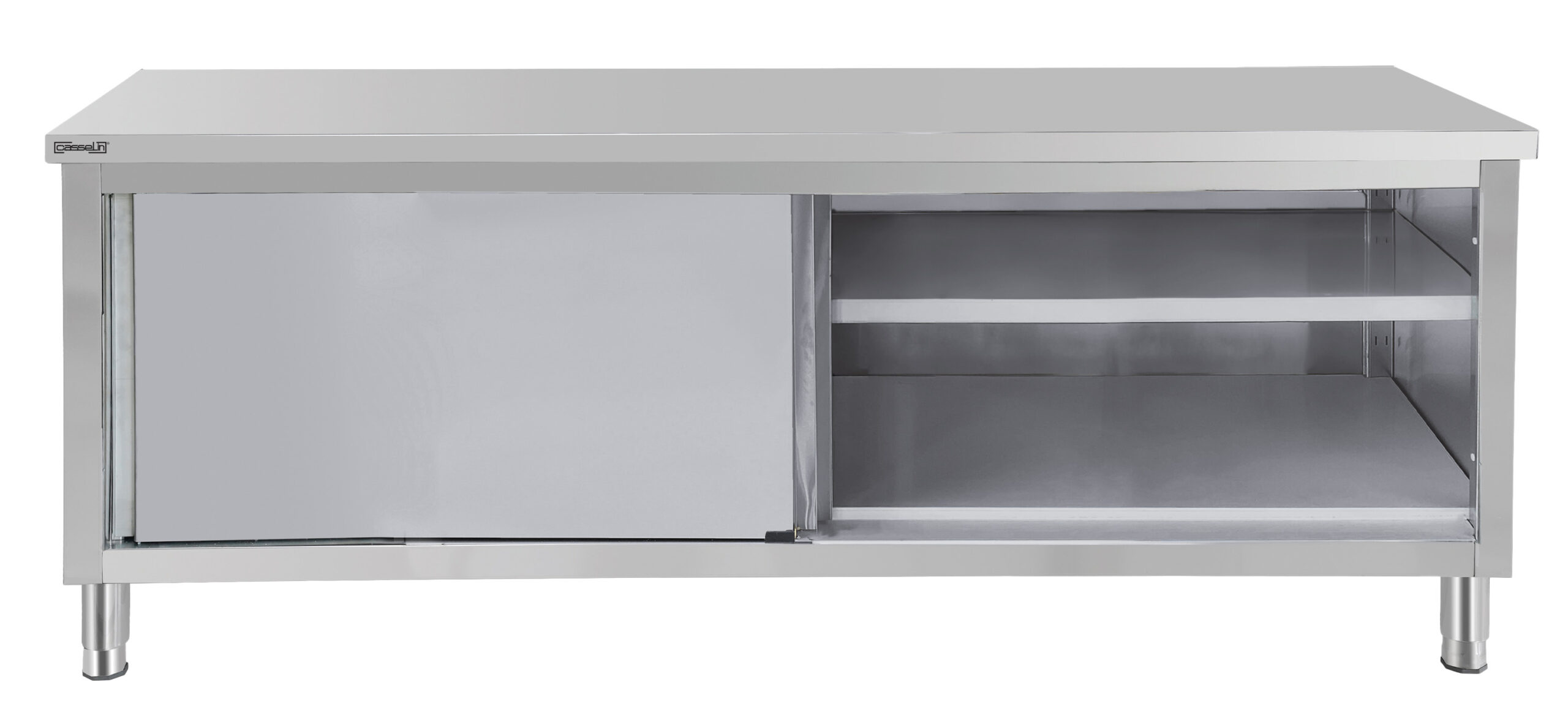 Mesa de Trabalho Inox AISI 201 c/ Portas de Correr 1200x600mm