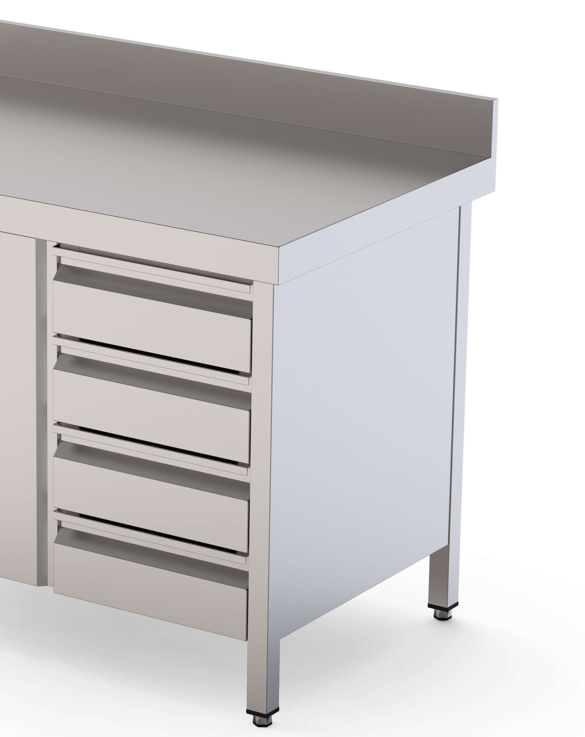 Módulo de Gavetas para Bancada Inox 400x510x590mm
