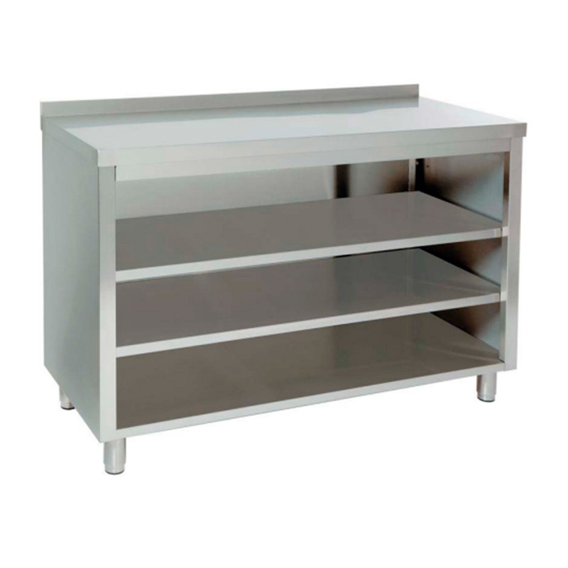 Móvel de Prateleiras Inox 1500x600x1050mm com 2 Níveis