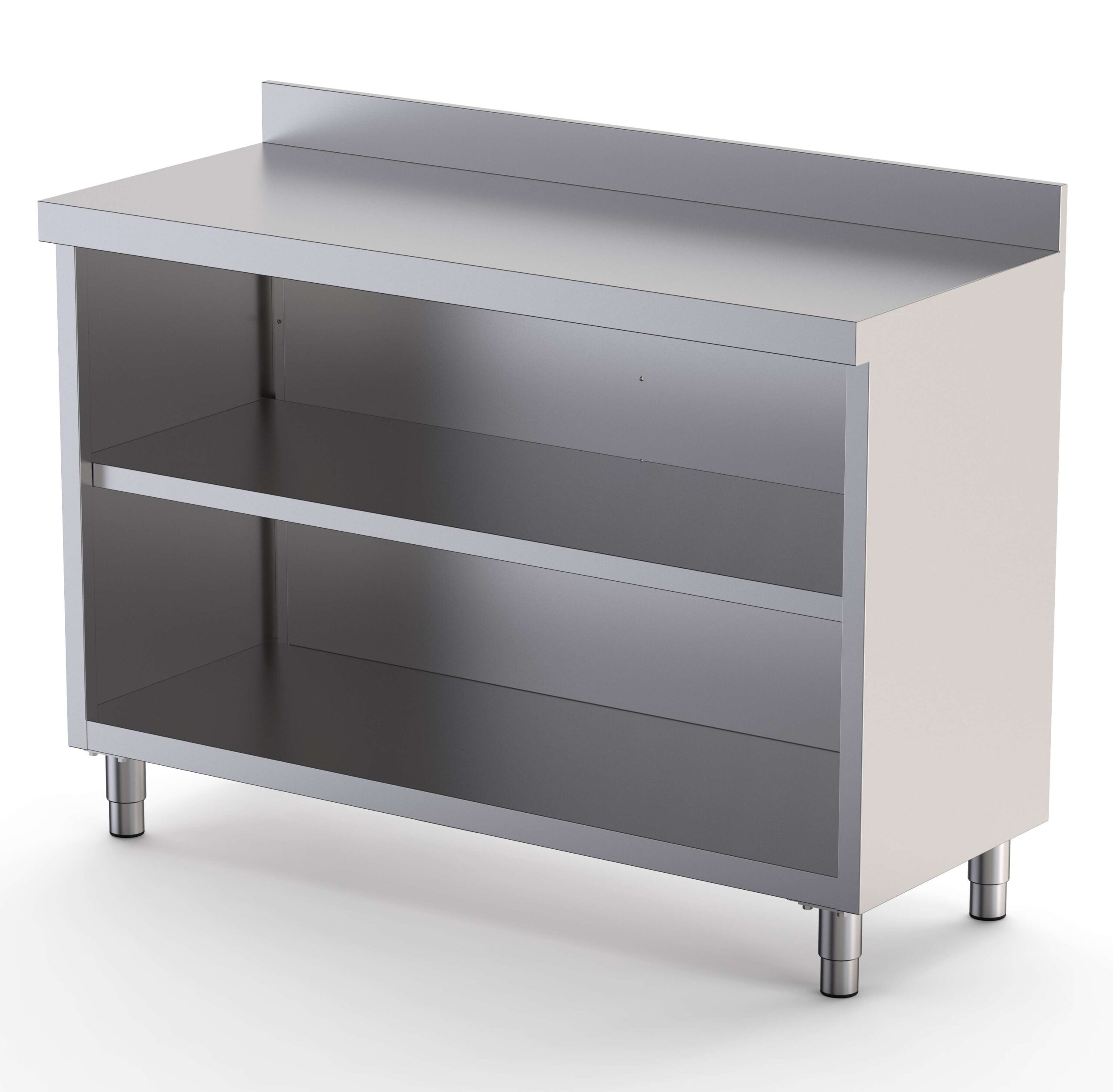 Móvel Prateleiras Inox Fundo 600mm, 2500x600x1050mm