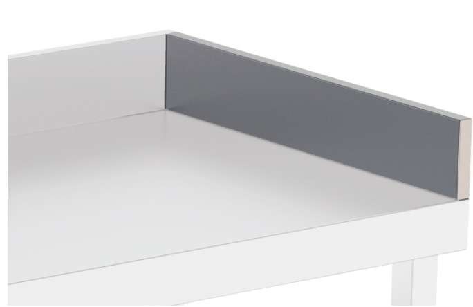 Peto Lateral Inox Esquerda Mesa de Trabalho Fundo 600 mm