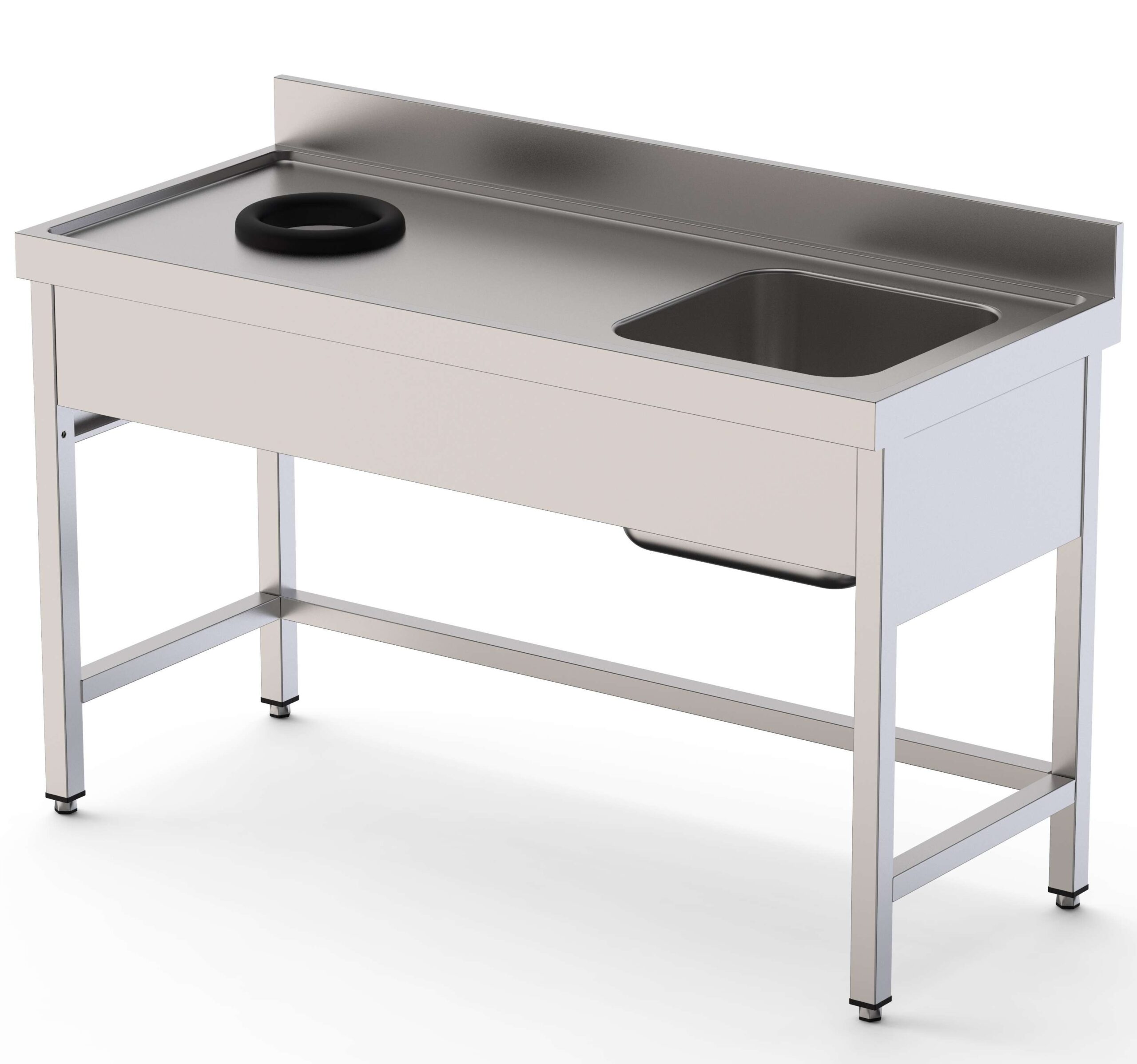 Bancada Lava-Loiça Inox 1 Cuba Esquerda, Móvel, 1800x700mm