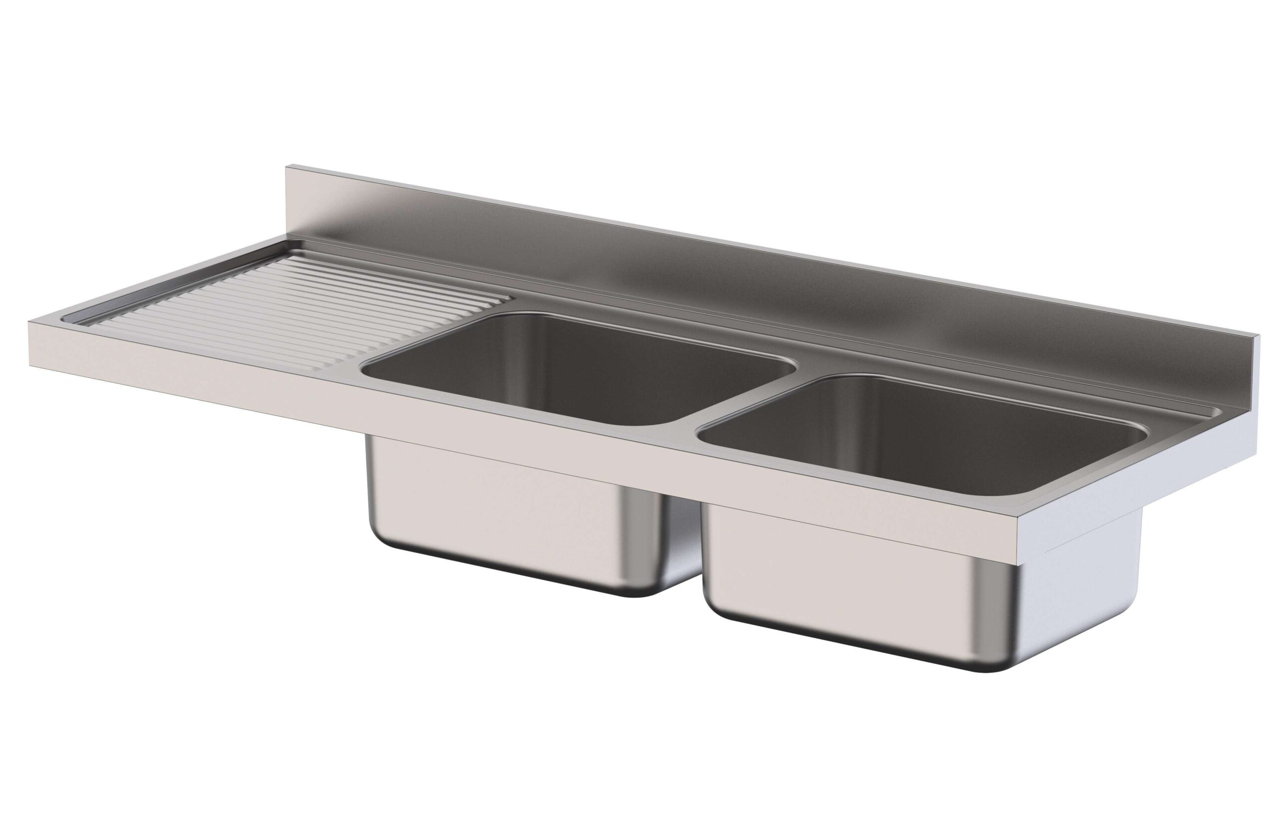 Lavadouro Inox Duplo 700mm - 1600x700x300mm