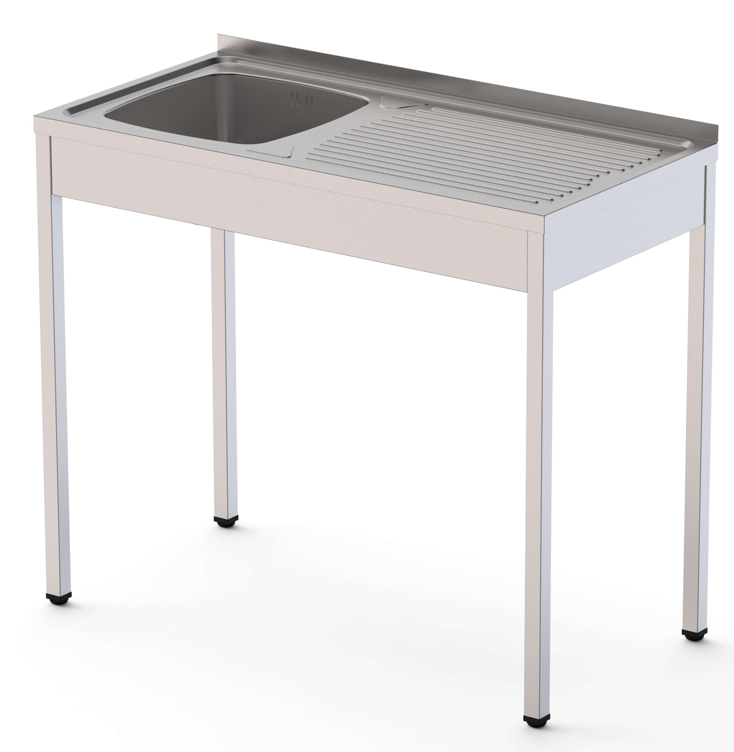 Lavadouro Inox com Cuba Esquerda e Escorredor de 1000x500mm