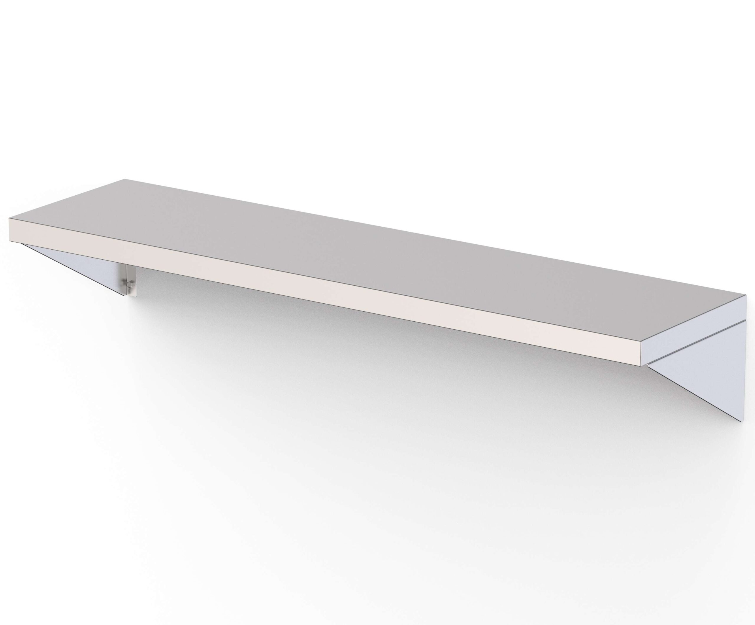 Prateleira Mural Inox com Cartela, 800x300x200mm