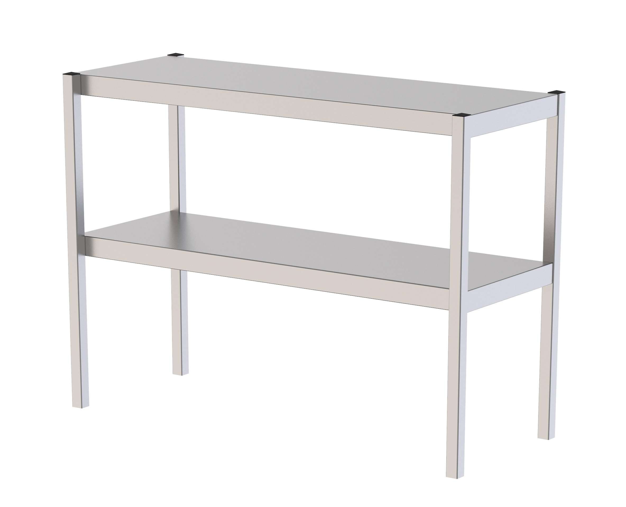 Prateleira Sobremesa Inox Dupla para Bancada 900x350x650h mm