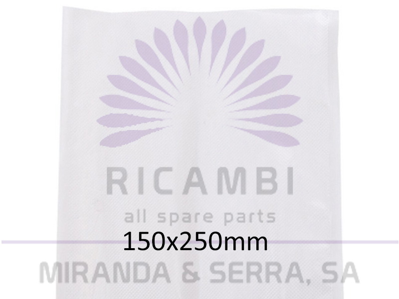 Sacos Frisados Vácuo 90µ 150x250mm (100 Unidades)