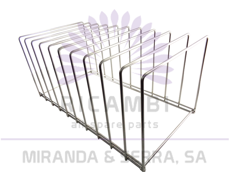 Suporte Inox 10 Tabuleiros para Forno, 260x430x250mm