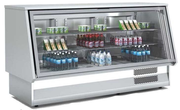 Vitrina Refrigerada de Exibição com Cristal Abatível 200 cm
