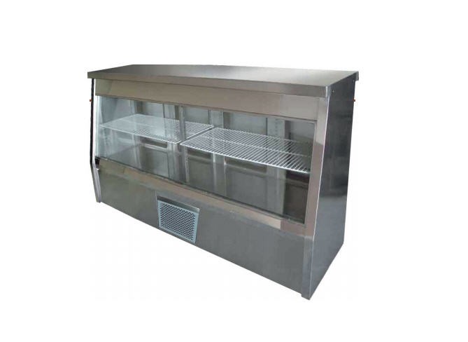 Vitrine Comercial Refrigerada Inox 2500 mm