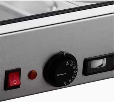 Vitrine de Quentes para Tapas 85L Vidro Curvo