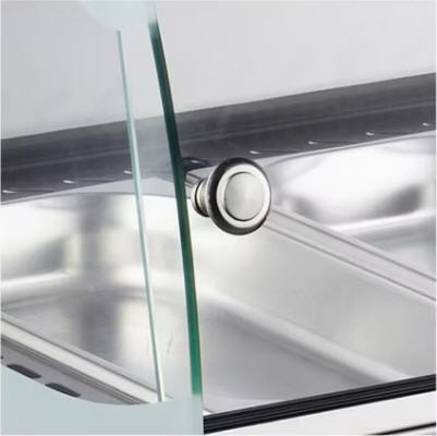 Vitrine de Quentes para Tapas 85L Vidro Curvo
