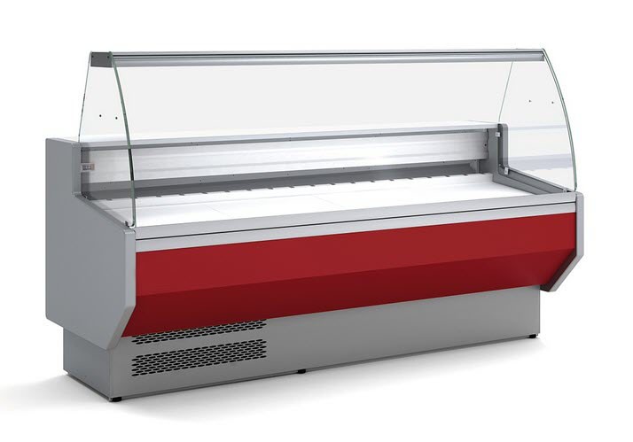 Vitrina Expositora Refrigerada 1500mm com Cristal Curvo