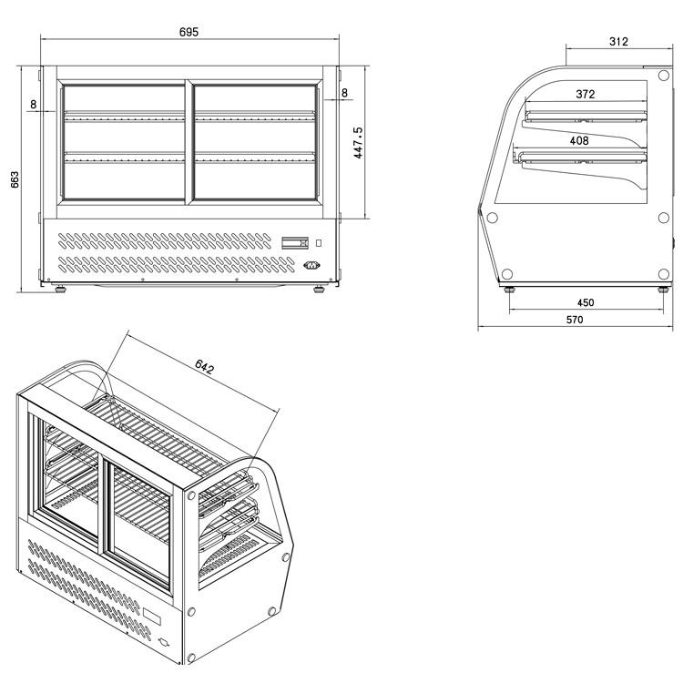 Vitrine Refrigerada Expositora Compacta 115L