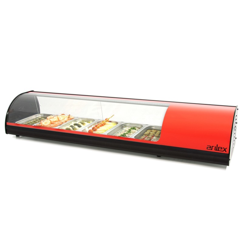 Vitrine de Tapas Refrigerada, Placa Lisa, 1456 mm