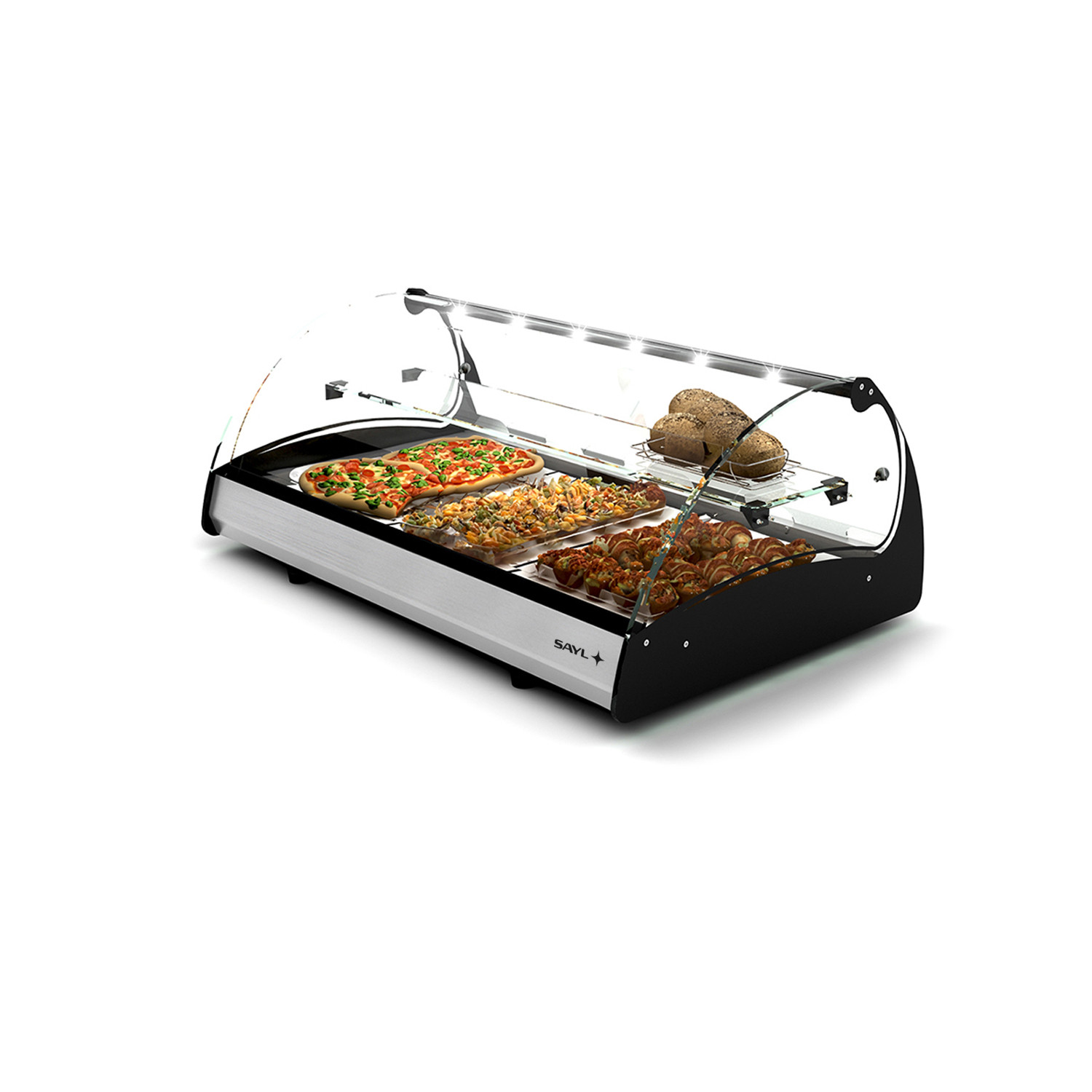 Vitrine Aquecida de Bancada Profissional – 1020x650x420mm