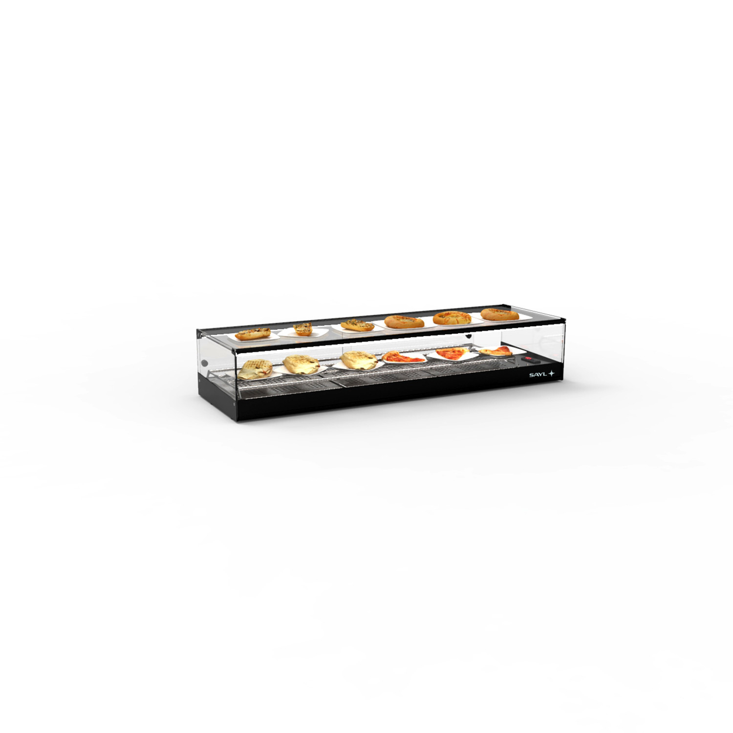 Vitrine Aquecida de Bancada 1190mm para Pastelaria e Snacks