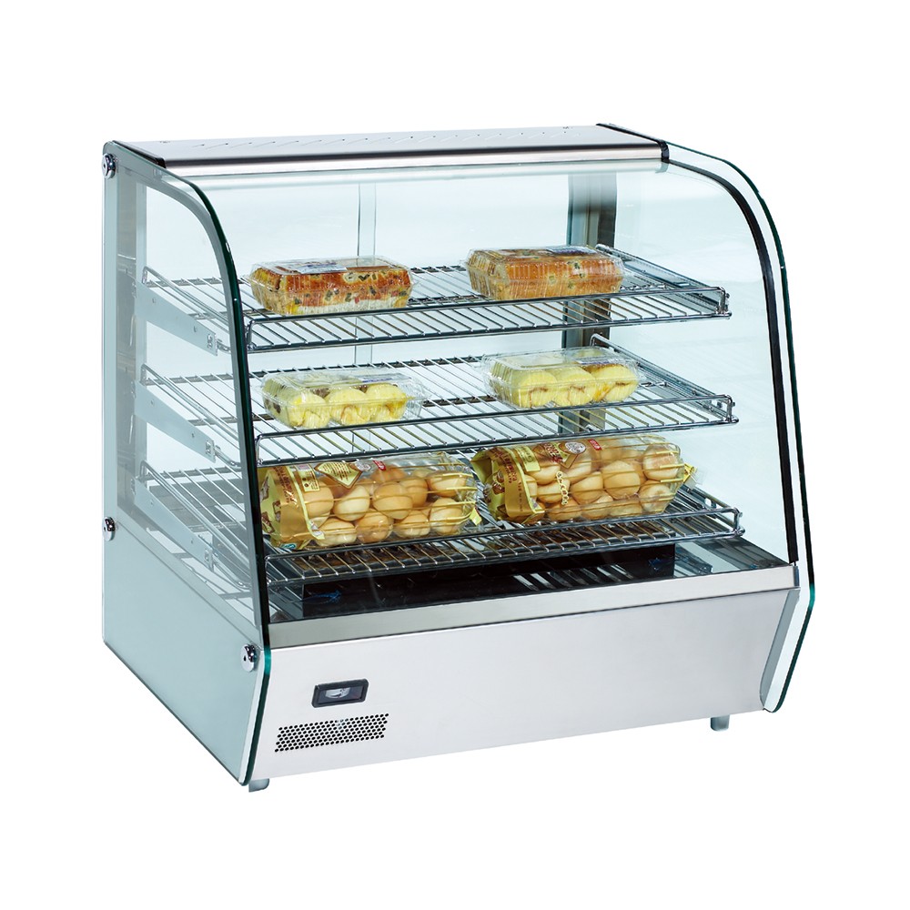 Vitrine Quente de Bancada 120L – Exposição Otimizada