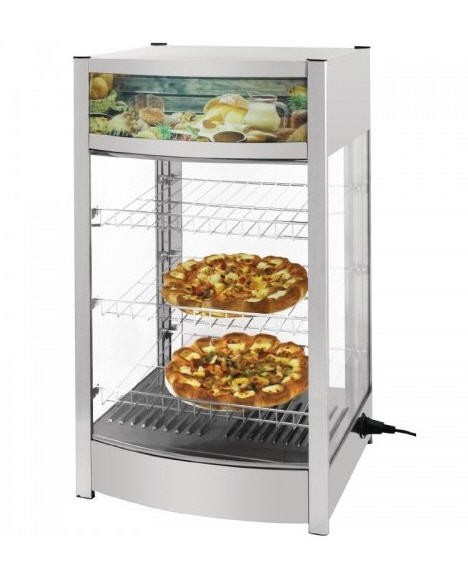 Vitrine Quente de Bancada 97L para Expositor de Alimentos