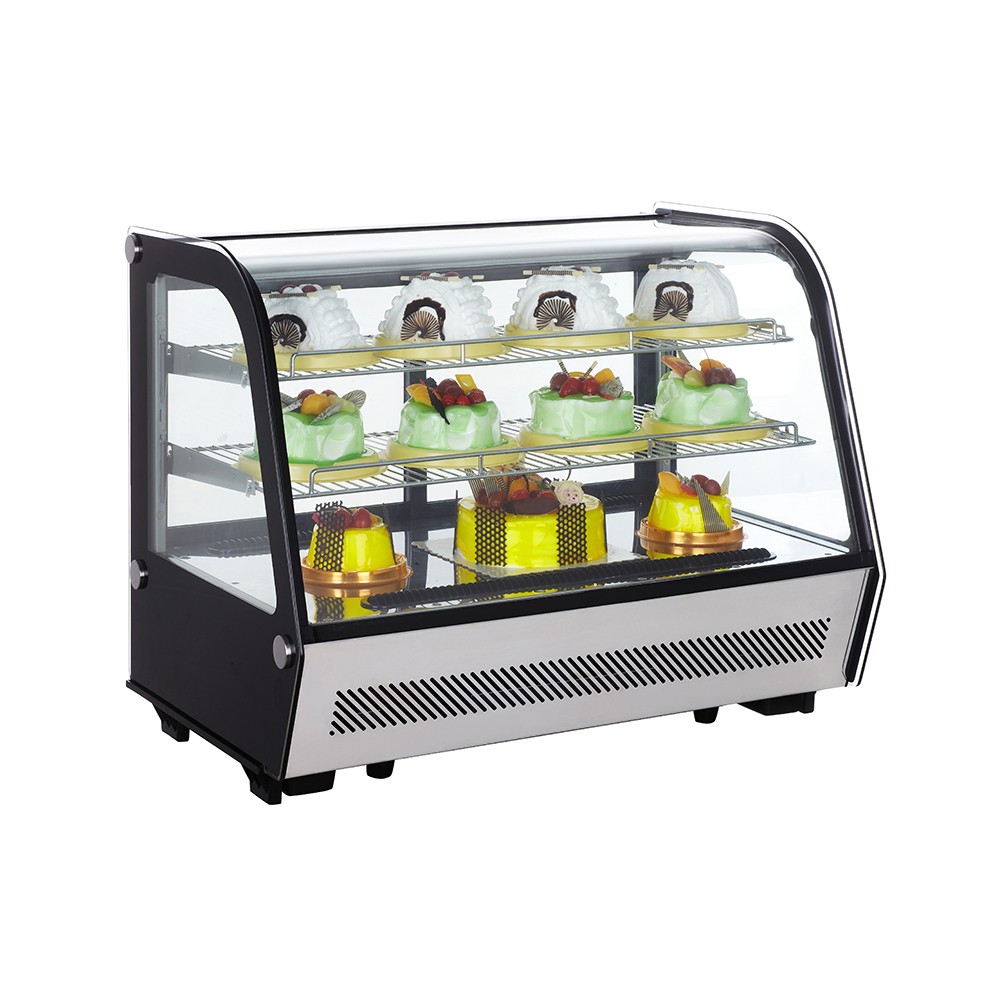 Vitrine Refrigerada de Bancada, 160L, Vidro Curvo
