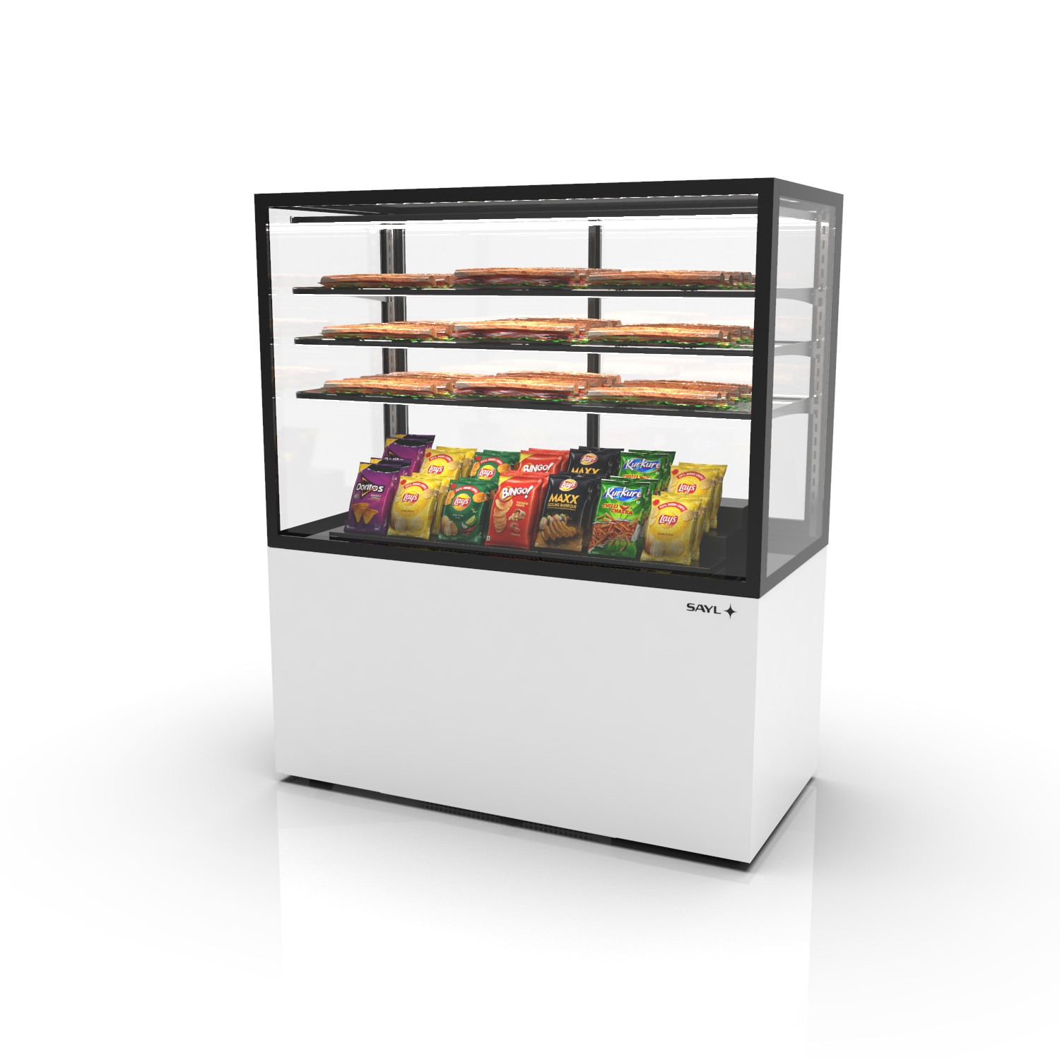 Vitrine Expositora Neutra para Pastelaria 1200x600mm