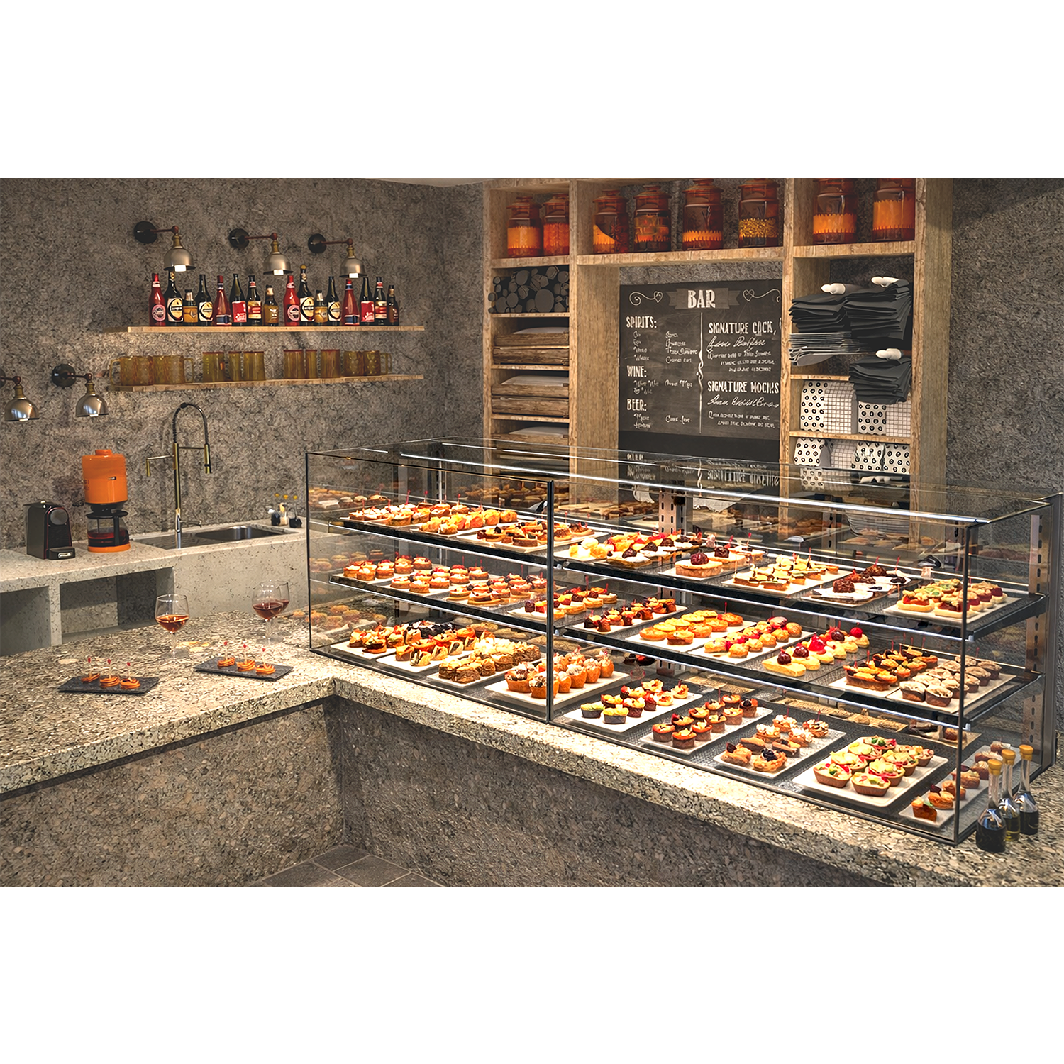 Vitrine Neutra LED para Balcão 555mm EP20SL