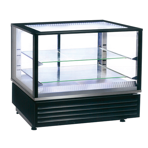 Vitrine Panorâmica Quente de Bancada 2x GN 1/1 - Preta