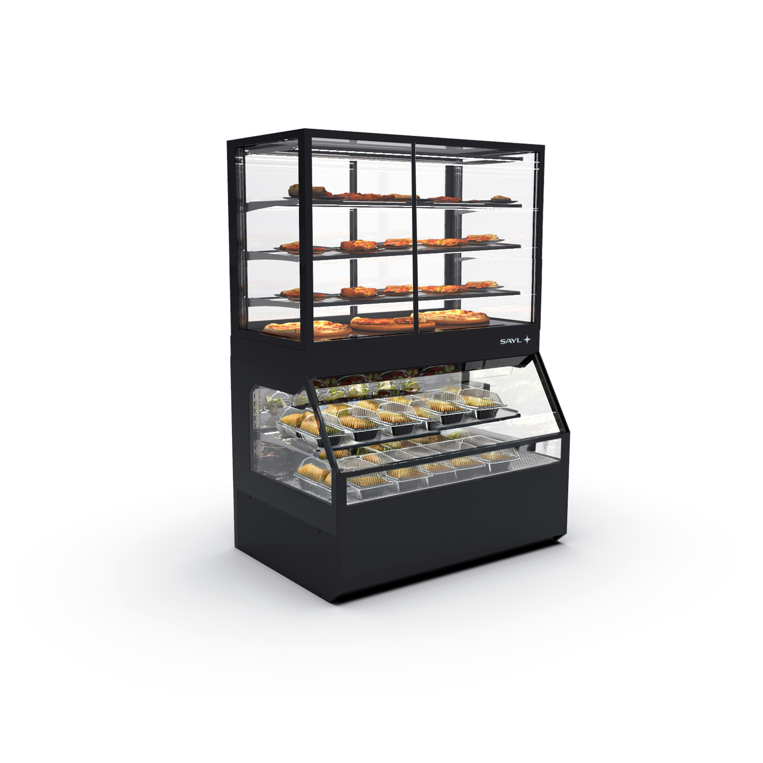 Vitrine Combinada com Vidro Temperado e Temperatura +70ºC