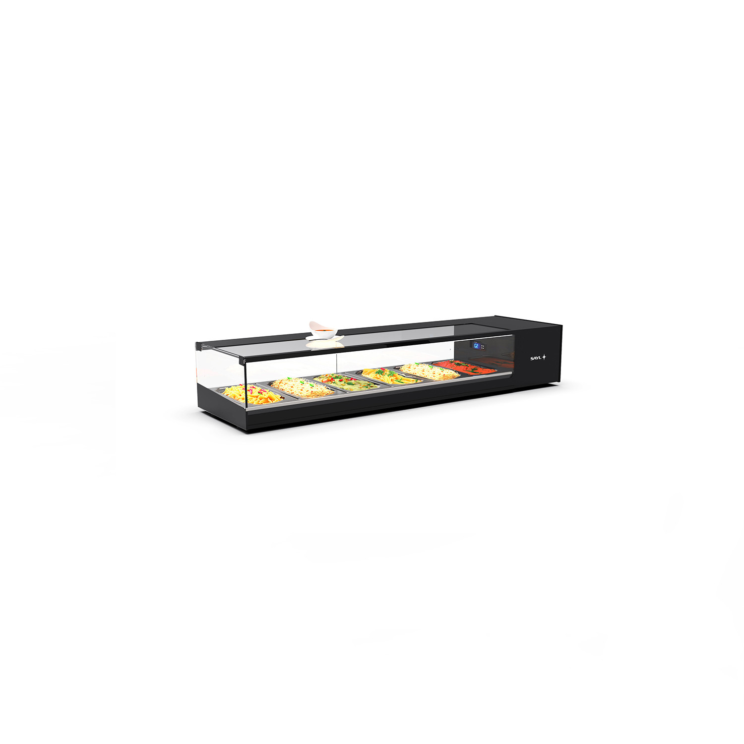 Vitrine Refrigerada de Bancada LED GN 1/3 (6 cubas)