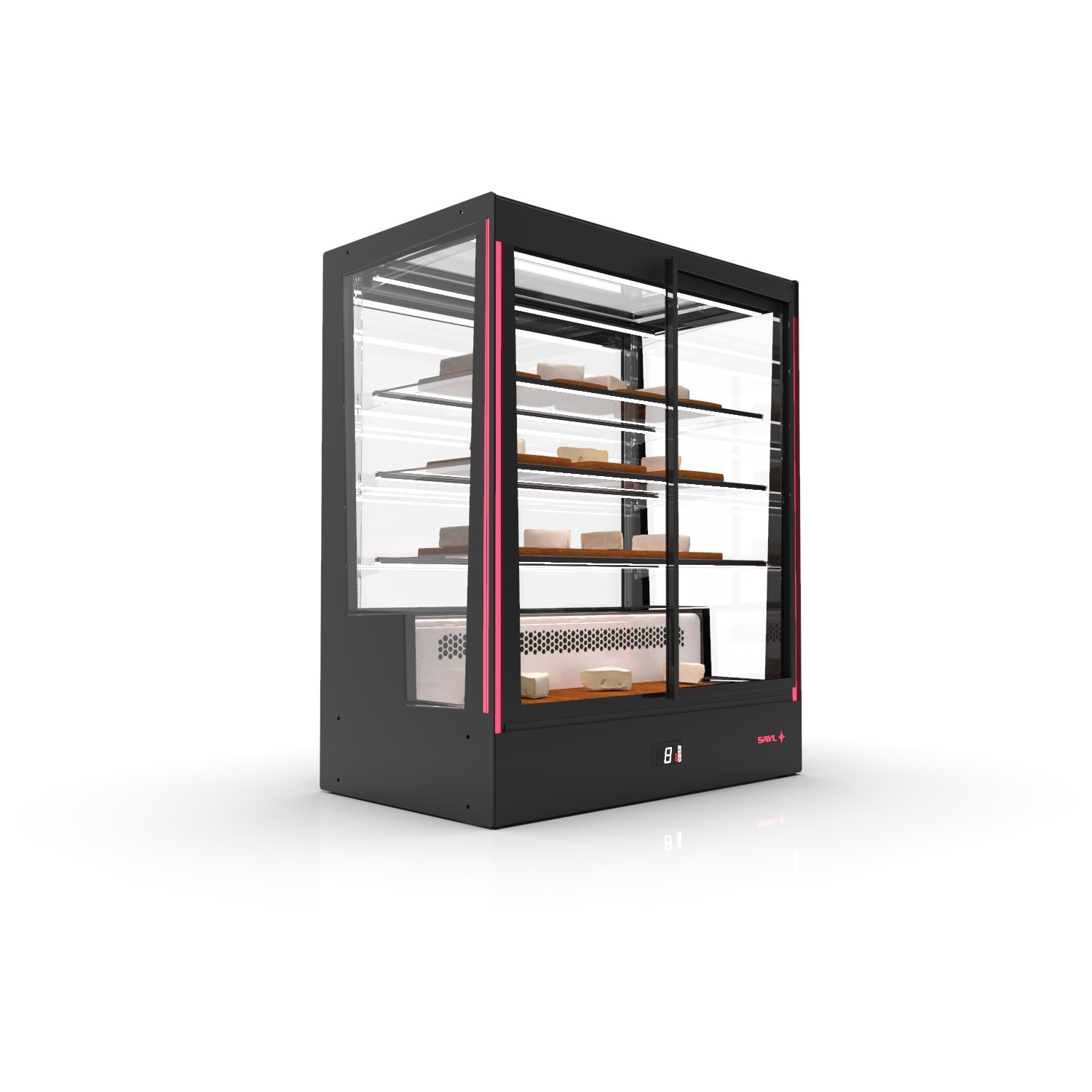 Vitrine Refrigerada Curva para Expositor 1015mm
