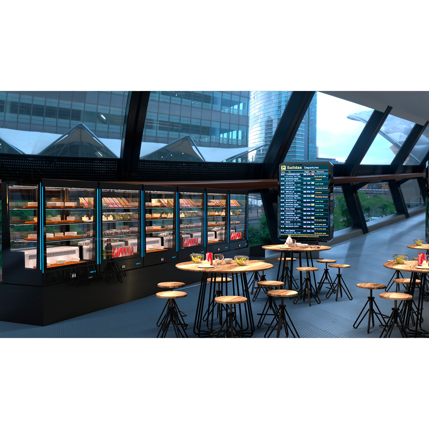 Vitrine Refrigerada Curva PAK 1015mm