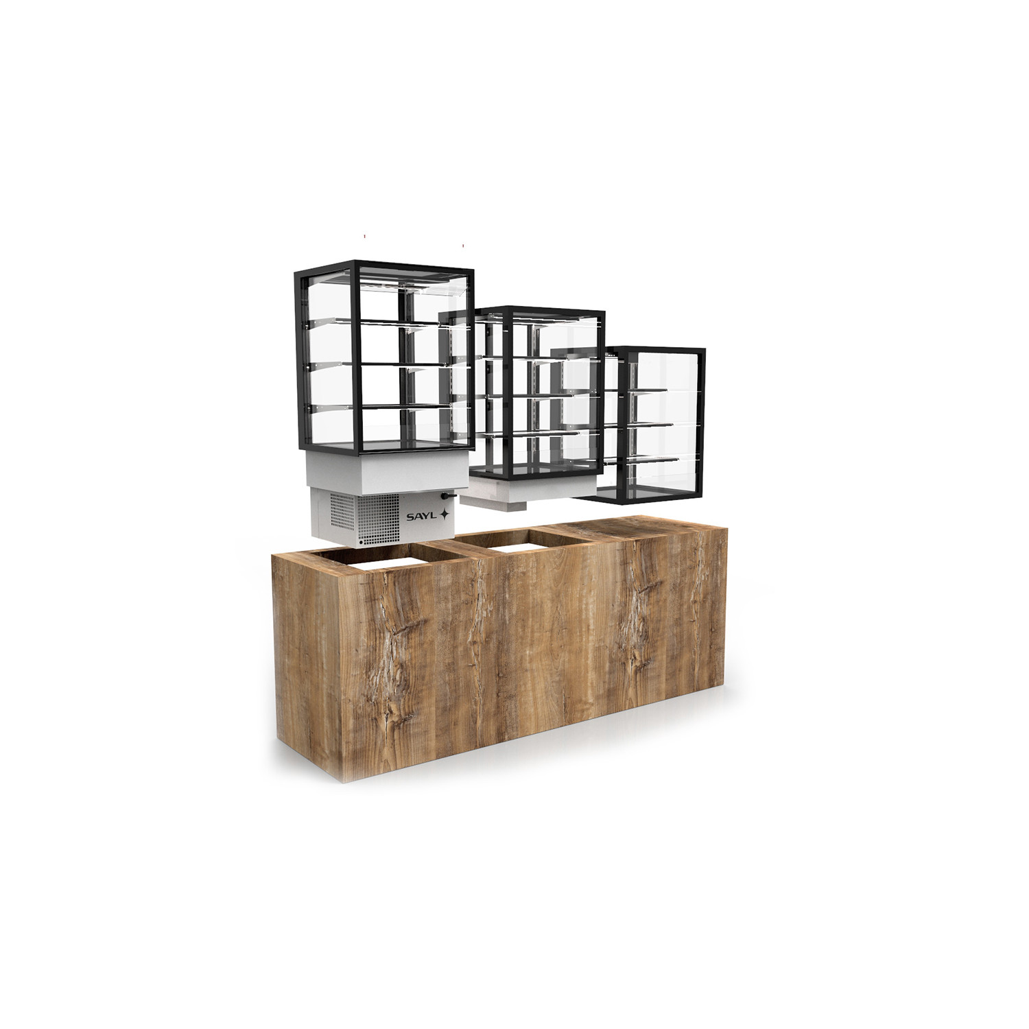 Vitrine Refrigerada Drop-In 120cm, 2 Prateleiras, Remota