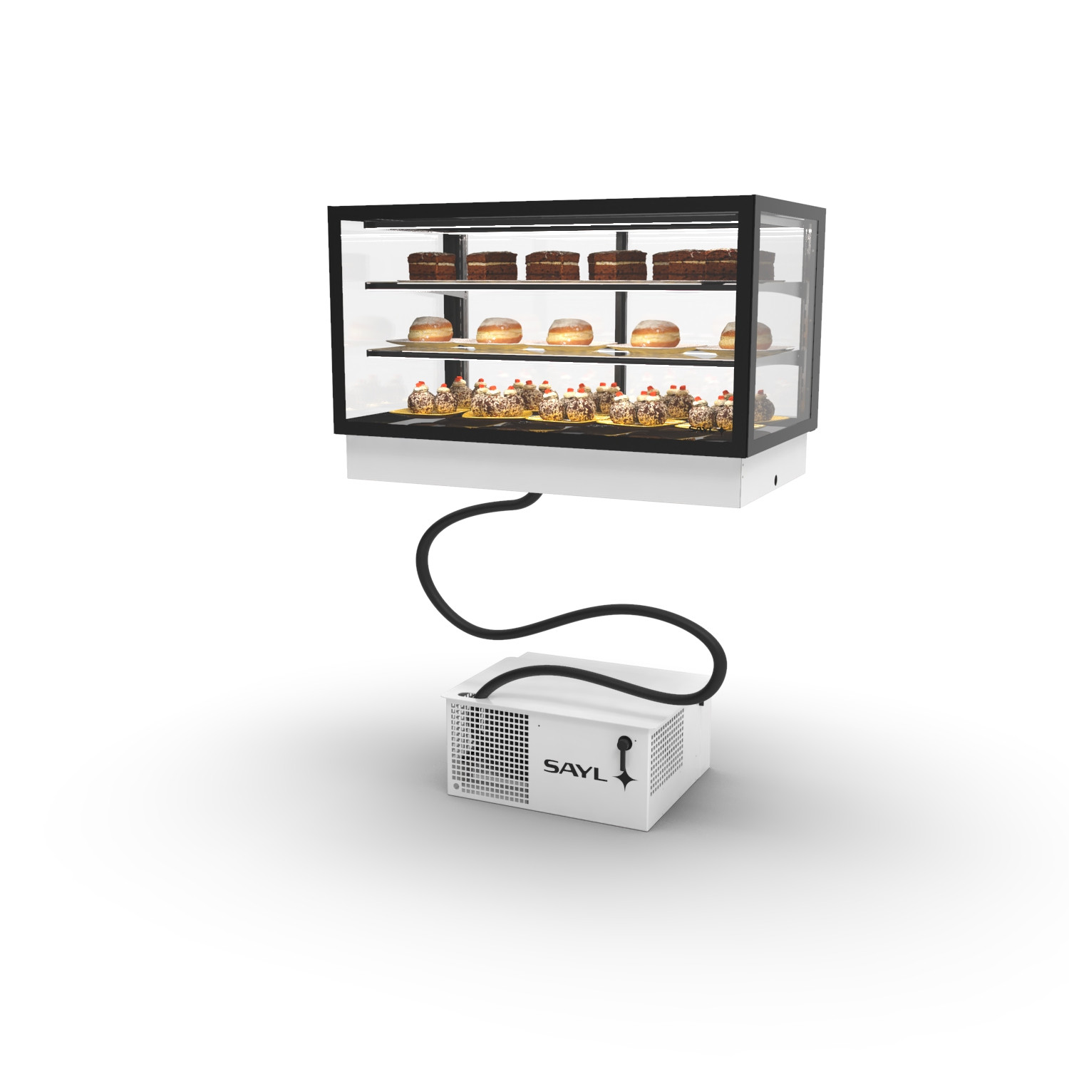 Vitrine Refrigerada Tipo Drop-In com 2 Prateleiras