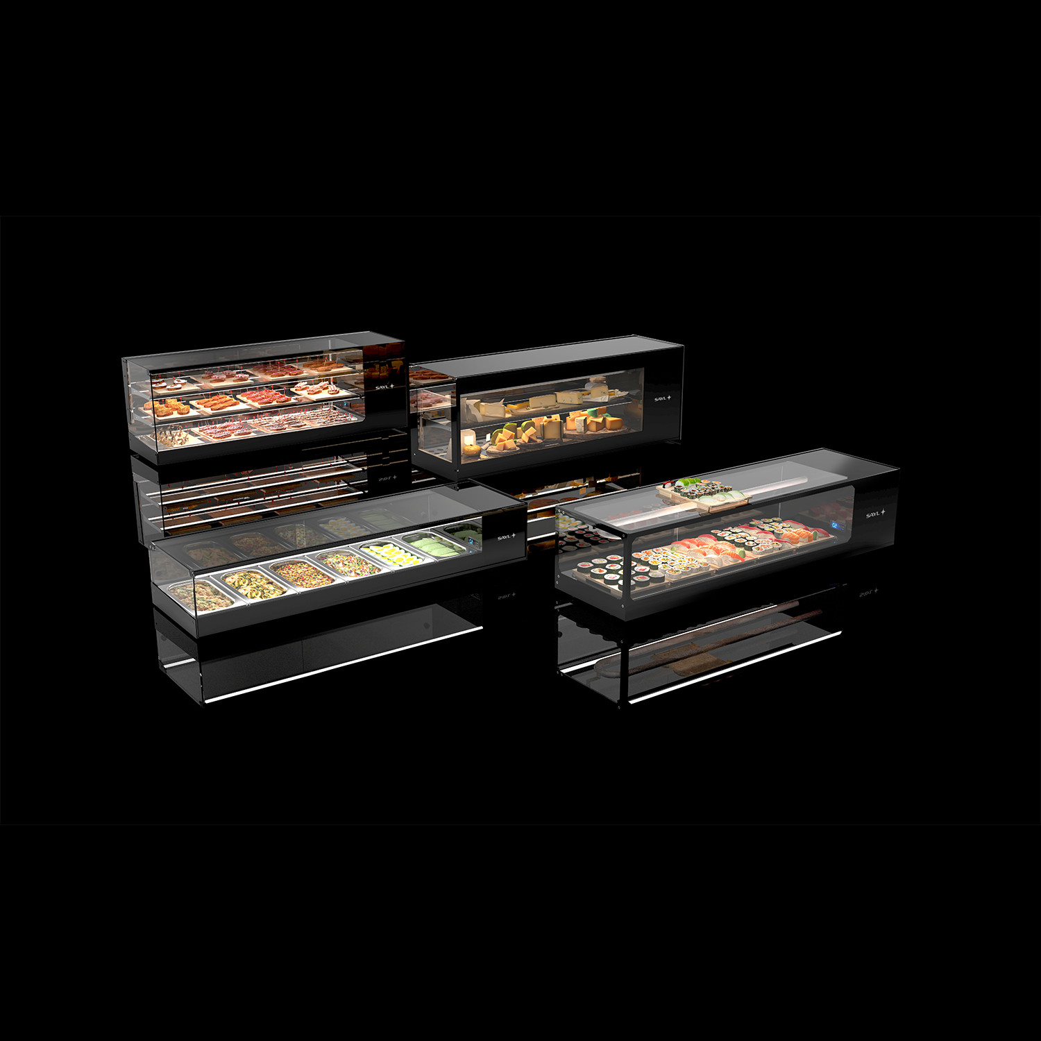 Vitrine Refrigerada Estática para Tapas, 230V