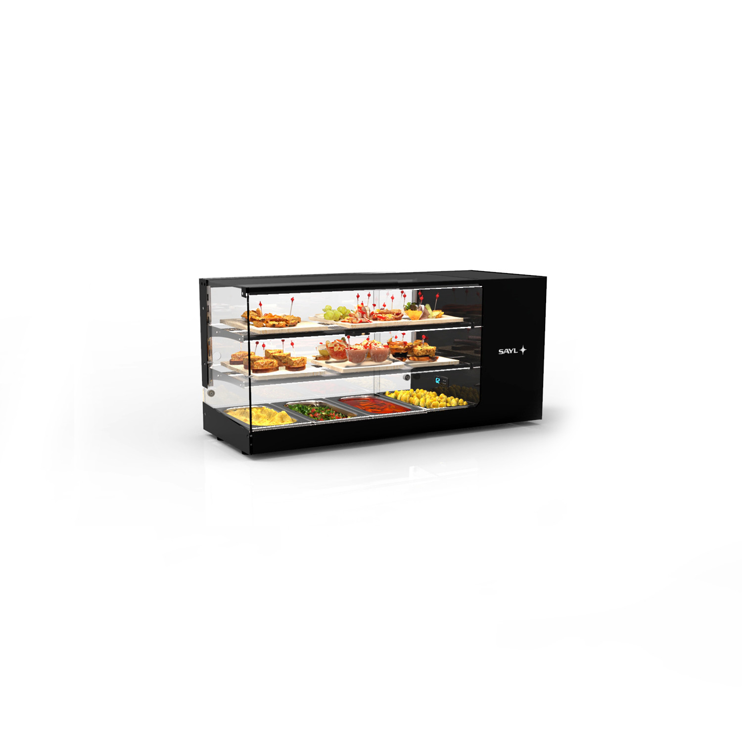 Vitrine Refrigerada Expositora 3 Níveis Vidro Curvo