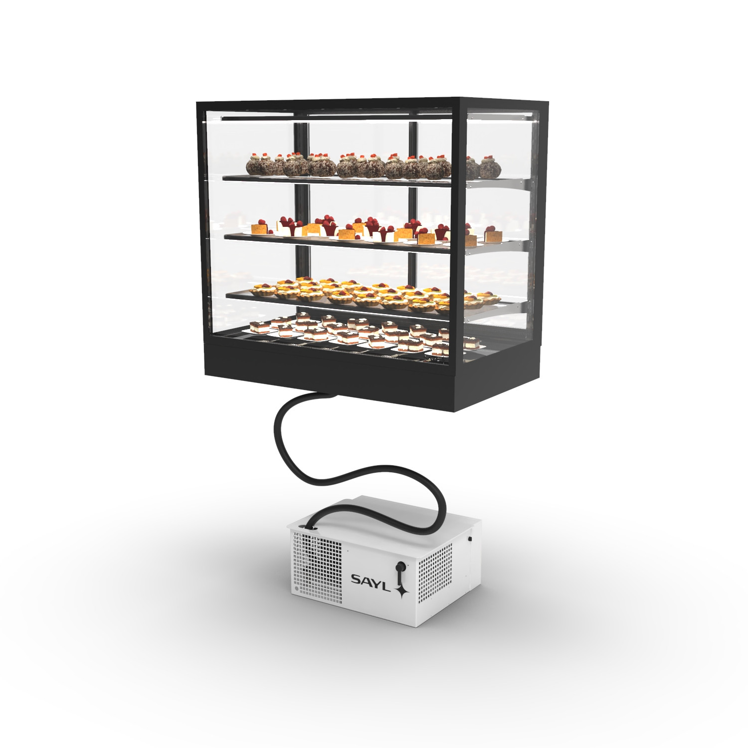 Vitrine Refrigerada Expositora IN100-90R-B Vidro Duplo