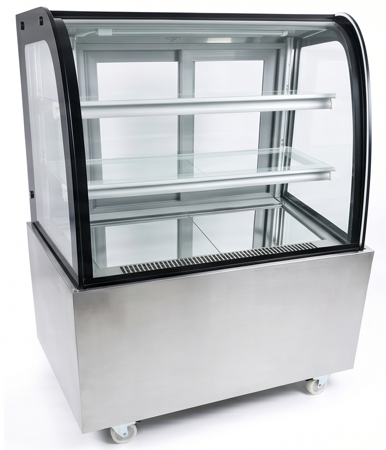 Vitrine Refrigerada para Pastelaria Vidro Curvo 1500mm