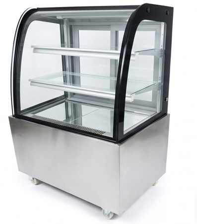 Vitrine Refrigerada para Pastelaria Vidro Curvo 1500mm