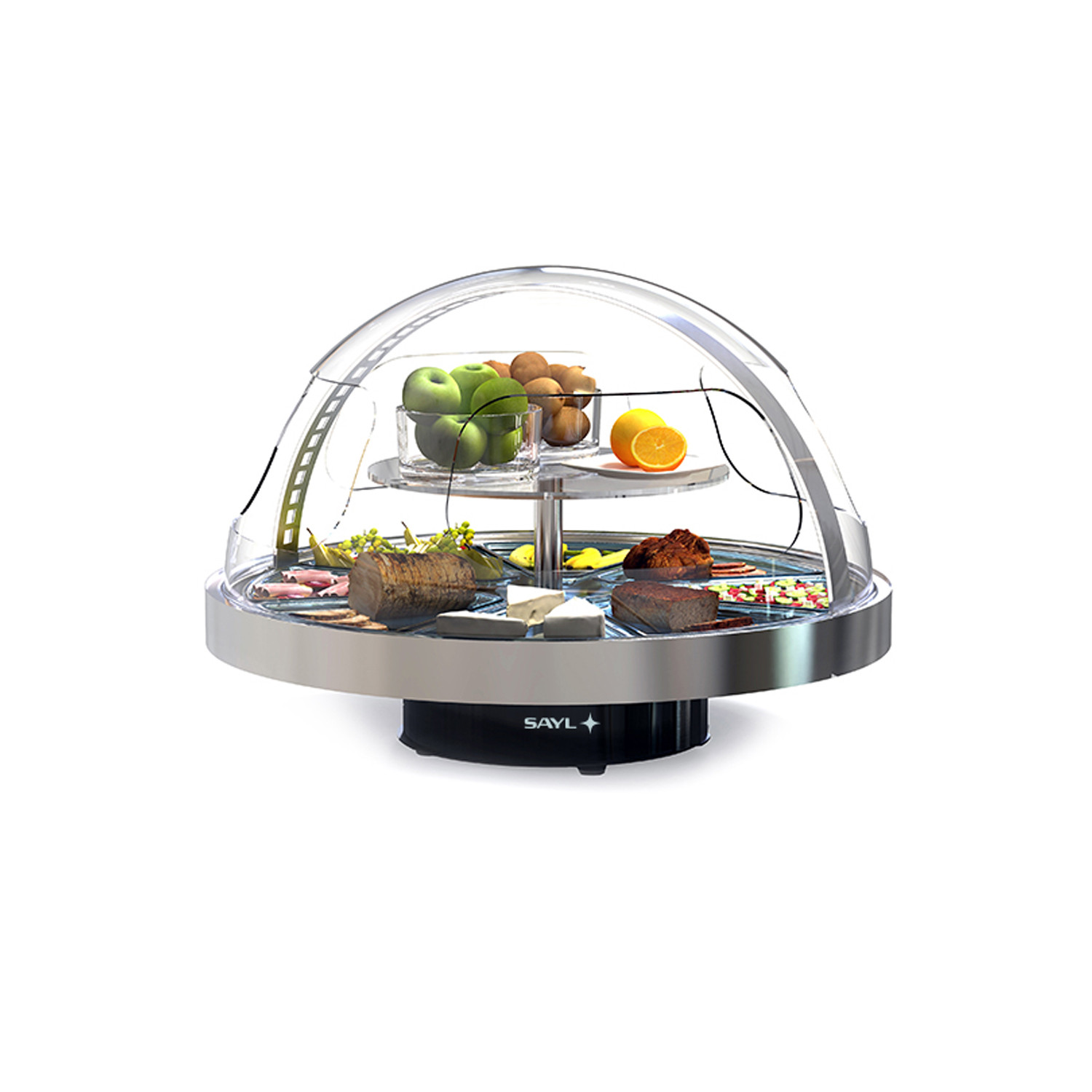 Vitrine Refrigerada Redonda para Buffet BUF360