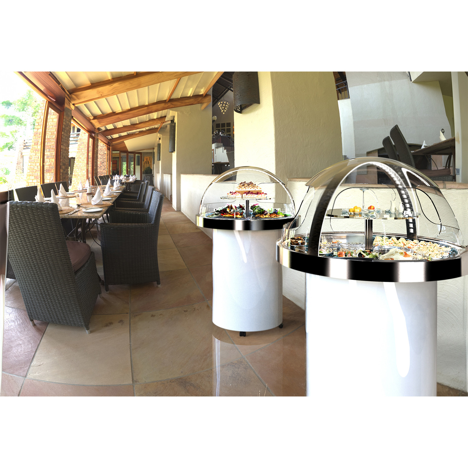 Vitrine Refrigerada Redonda para Buffet BUF360